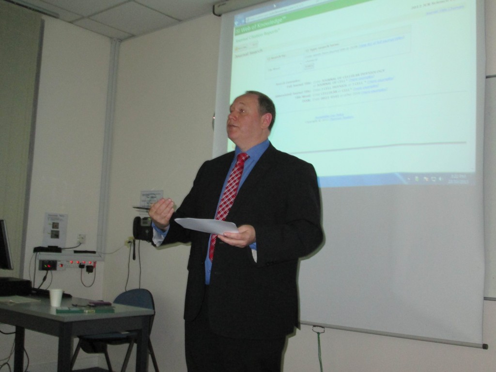 Professor Kendall conducting the Academic Writing & Getting Published Workshop
