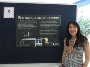 Phui Cheng LIM from the School of Psychology, with her poster titled A New Driving Test?