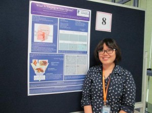 Michelle CHIANG from the School of Pharmacy, with her poster titled What is Singing in Your Spice?