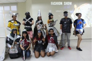 Fashion show showcases the creativity that we have to make a masterpiece with just newspapers and tapes. We are not that nerdy after all.
