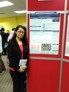 Ling Sii Gii with her award winning poster.