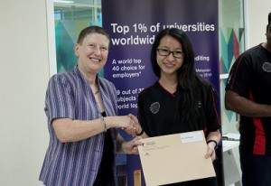 Overall Winner – Celestine Chan Rui Ting from the School of Biosciences