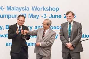 Officiating the workshop by Emeritus Professor Dato' Dr Mohamed Mahyuddin Mohd Dahan FASc, Honorary Treasurer of the Academy of Sciences Malaysia (ASM) together with Prof Denny Ng and Prof Richard Murphy