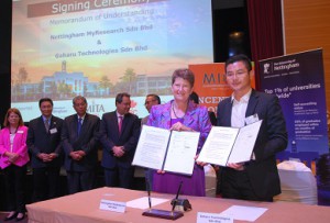 Professor Christine Ennew, and Mr Nicklaus Ho Chu Wei, CEO of Gaharu Technologies Sdn Bhd