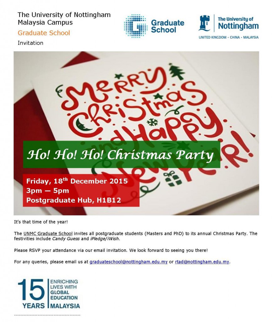 Flyer - Christmas Party 2015