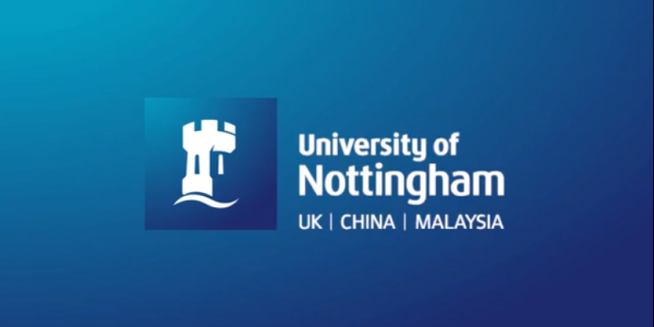 University of Nottingham logo on a blue gradient background